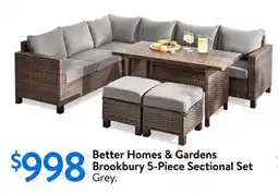 Walmart Better Homes & Gardens Brookbury 5-Piece Sectional Set offer