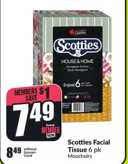 Chalo FreshCo Scotties Facial Tissue 6 pk offer