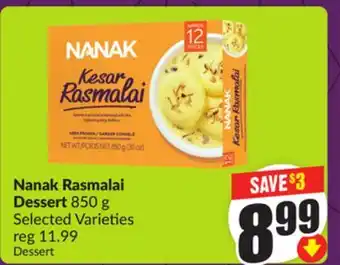 Chalo FreshCo Nanak Rasmalai Dessert 850 g Selected Varieties offer