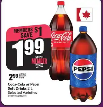 Chalo FreshCo Coca-Cola or Pepsi Soft Drinks 2 L Selected Varieties offer