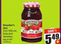 Chalo FreshCo Smucker's Jam 310-500 mL Selected Varieties offer