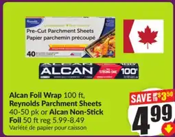 Chalo FreshCo Alcan Foil Wrap 100 ft Reynolds Parchment sheets 40-50 pk or Alcan Non-Stick Foil 50 ft offer