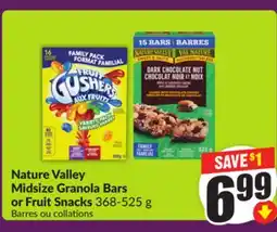 Chalo FreshCo Nature Valley Midsize Granola Bars or Fruit Snacks 368-525 g offer