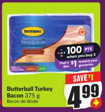 Chalo FreshCo Butterball Turkey Bacon 375 g offer