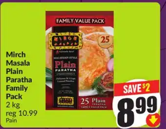 Chalo FreshCo Mirch Masala Plain Paratha Family Pack 2 kg offer