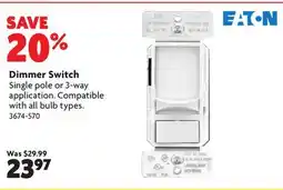 Home Hardware Dimmer Switch offer