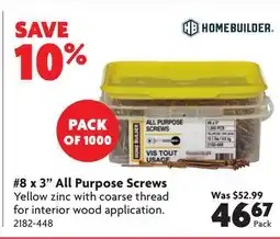 Home Hardware 8 x 3 All Purpose Screws offer