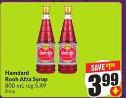 Chalo FreshCo Hamdard Rooh Afza Syrup 800 mL offer