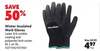 Home Hardware Winter Insulated Work Gloves offer