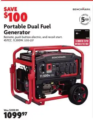 Home Hardware Portable Dual Fuel Generator offer