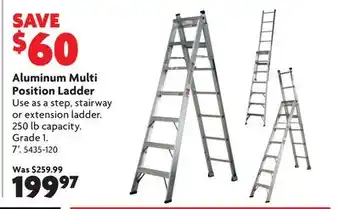 Home Hardware Aluminum Multi Position Ladder offer