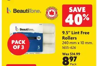 Home Hardware 9.5 Lint Free Rollers offer