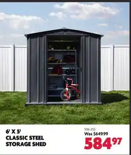 Home Hardware 6' X 5' CLASSIC STEEL STORAGE SHED offer