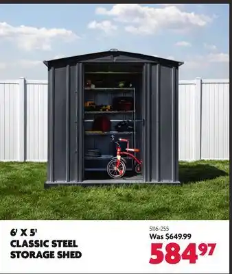 Home Hardware 6' X 5' CLASSIC STEEL STORAGE SHED offer