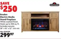 Home Hardware Braden Electric Media Stand Fireplace offer