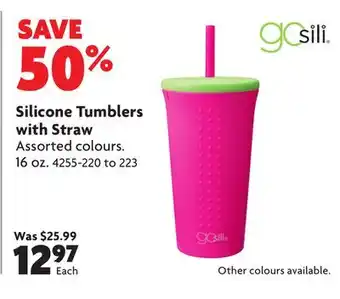 Home Hardware Silicone Tumblers with Straw offer