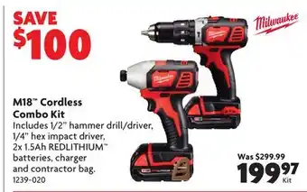 Home Hardware M18 Cordless Combo Kit offer