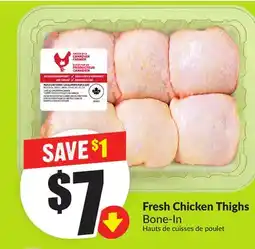 FreshCo Fresh Chicken Thighs Bone-In offer