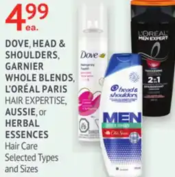 IDA Pharmacy DOVE, HEAD & SHOULDERS, GARNIER, WHOLE BLENDS, L'ORÉAL PARIS, AUSSIE OR HERBAL ESSENCES offer