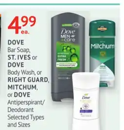 IDA Pharmacy DOVE, ST. IVES RIGHT GUARD or MITCHUM offer