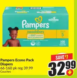 FreshCo Pampers Econo Pack Diapers 66-160 pk offer