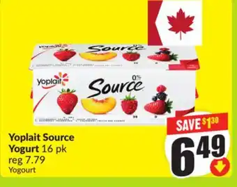 FreshCo Yoplait Source Yogurt 16 pk offer