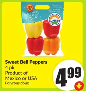 FreshCo Sweet Bell Peppers 4 pk Product of Mexico or USA offer