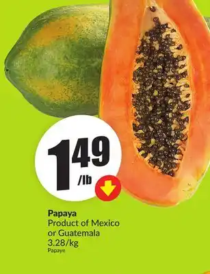 FreshCo Papaya Product of Mexico or Guatemala 3.28kg offer