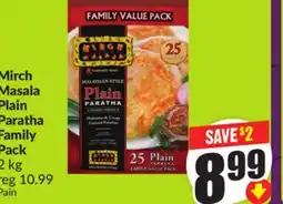 FreshCo Mirch Masala Plain Paratha Family Pack 2 kg offer