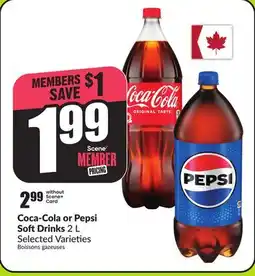 FreshCo Coca-Cola or Pepsi Soft Drinks 2 L Selected Varieties offer