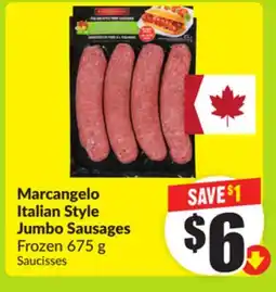 FreshCo Marcangelo Italian Style Jumbo Sausages 675g offer