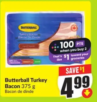 FreshCo Butterball Turkey Bacon 375 g offer