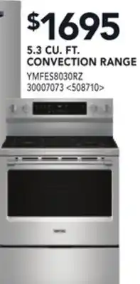 RONA 5.3 CU. FT. CONVECTION RANGE offer