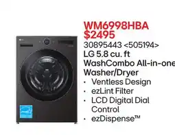 RONA LG 5.8 cu. ft WashCombo All-in-one Washer/Dryer offer