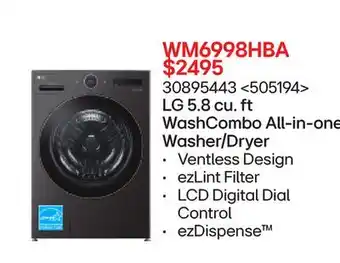 RONA LG 5.8 cu. ft WashCombo All-in-one Washer/Dryer offer