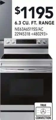 RONA 6.3 CU. FT. RANGE offer