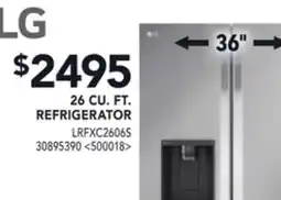 RONA LG 26 CU. FT. REFRIGERATOR offer