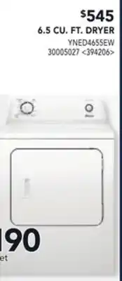 RONA 6.5 CU. FT. DRYER offer