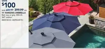 RONA 11' HANGING UMBRELLA offer