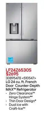 RONA LG 24 cu. ft. French Door Counter-Depth MAX Refrigerator offer