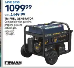 RONA FIRMAN TRI-FUEL GENERATOR offer