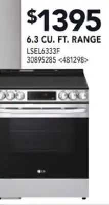 RONA LG 6.3 CU. FT. RANGE offer