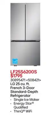 RONA LG 25 cu. ft. French 3-Door Standard-Depth Refrigerator offer