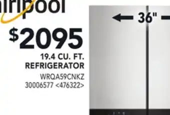 RONA 19.4 CU. FT. REFRIGERATOR offer