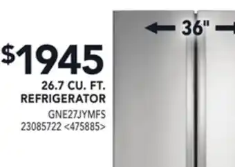 RONA GE 26.7 CU. FT. REFRIGERATOR offer