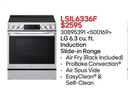 RONA LG 6.3 cu. ft. Induction Slide-in Range offer