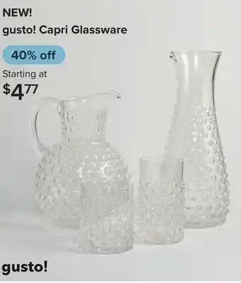 Linen Chest gusto! Capri Glassware offer