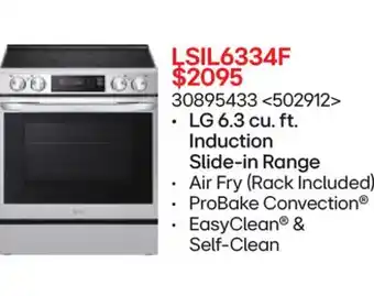 RONA LG 6.3 cu.ft. Induction Slide-in Range offer