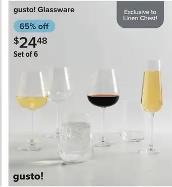 Linen Chest Glassware offer