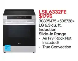 RONA LG 6.3 cu. ft. Induction Slide-in Range offer